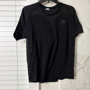 Gymshark Black Men's Short Sleeve Training Tee with Subtle Logo